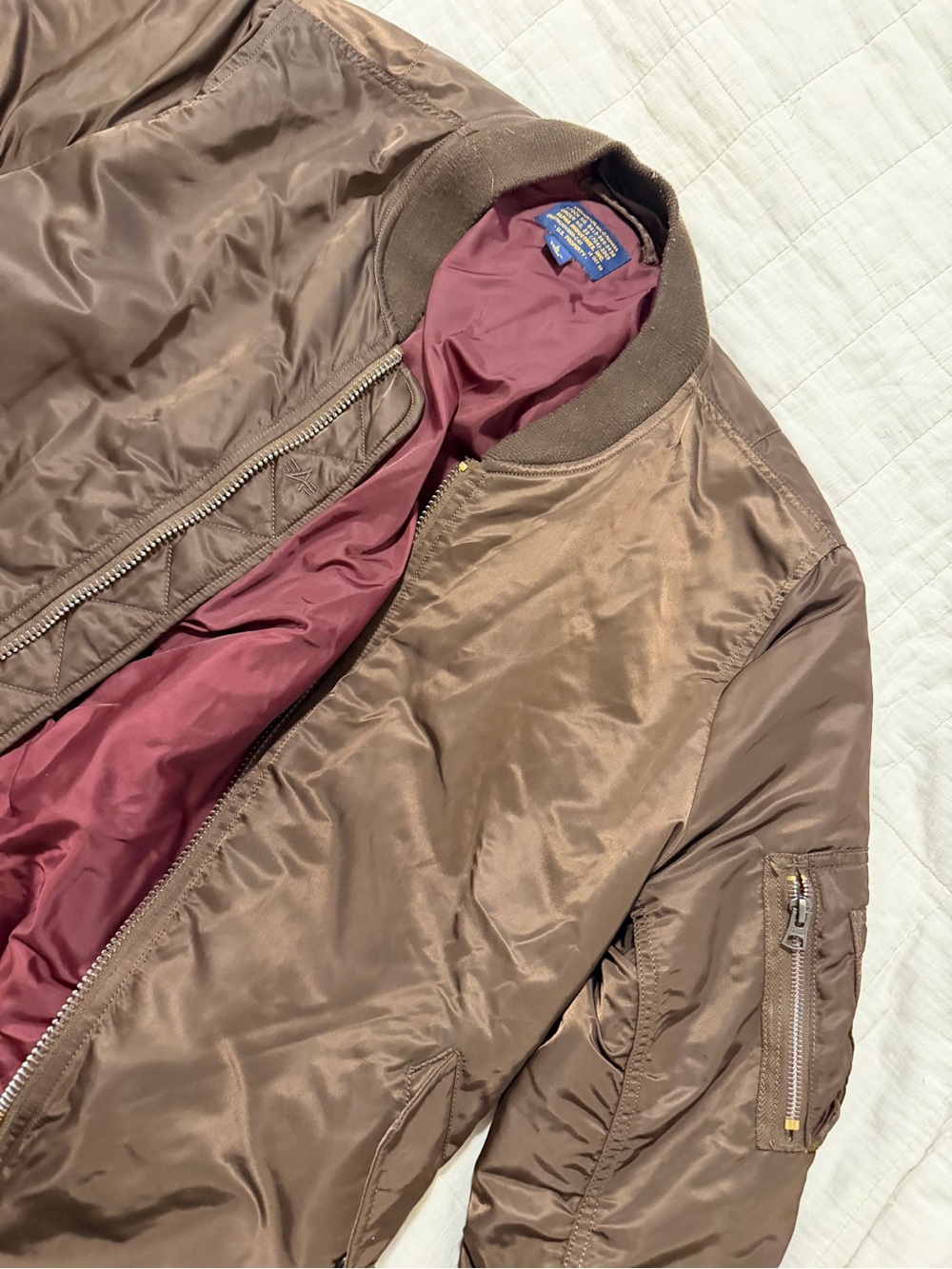Men's Chocolate Alpha Industries Bomber Jacket